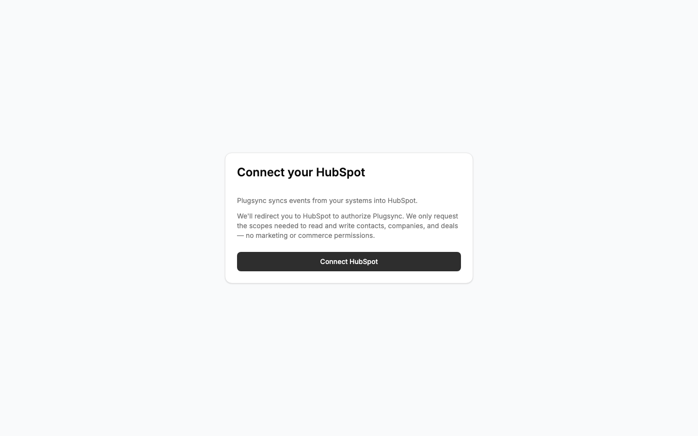 Connect your HubSpot