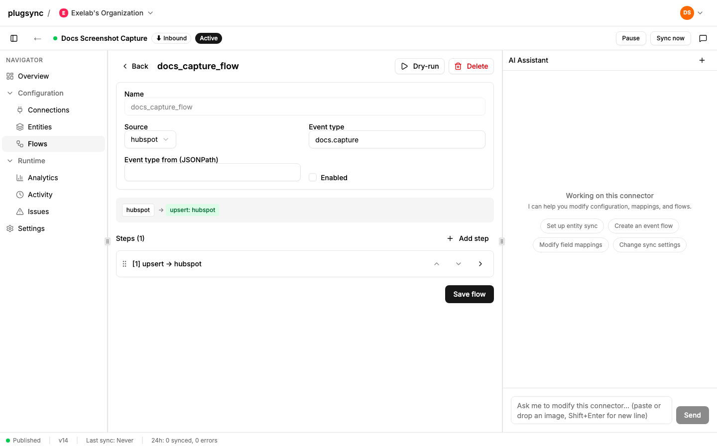 Flow editor